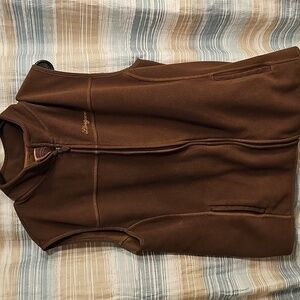 Life Is Good Brown Fleece Vest